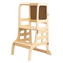 Montessori tanulótorony 3 az 1-ben táblával, természetes, MAGAN