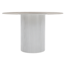 Étkezőasztal, fehér márvány/MDF, átmérő 120 cm, MAHIR TYP 1