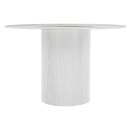 Étkezőasztal, fehér márvány/MDF, átmérő 120 cm, MAHIR TYP 1