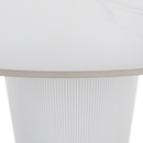 Étkezőasztal, fehér márvány/MDF, átmérő 120 cm, MAHIR TYP 1