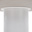 Étkezőasztal, fehér márvány/MDF, átmérő 120 cm, MAHIR TYP 1