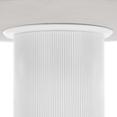 Étkezőasztal, fehér márvány/MDF, átmérő 120 cm, MAHIR TYP 1