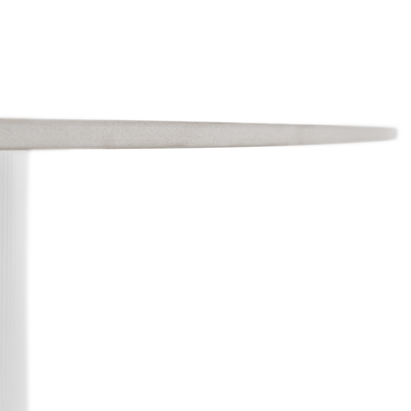 Étkezőasztal, fehér márvány/MDF, átmérő 120 cm, MAHIR TYP 1