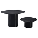 Dohányzóasztal, fekete, átmérő 80 cm, MAHIR TYP 2