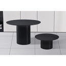 Dohányzóasztal, fekete, átmérő 80 cm, MAHIR TYP 2