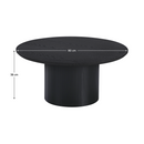 Dohányzóasztal, fekete, átmérő 80 cm, MAHIR TYP 2