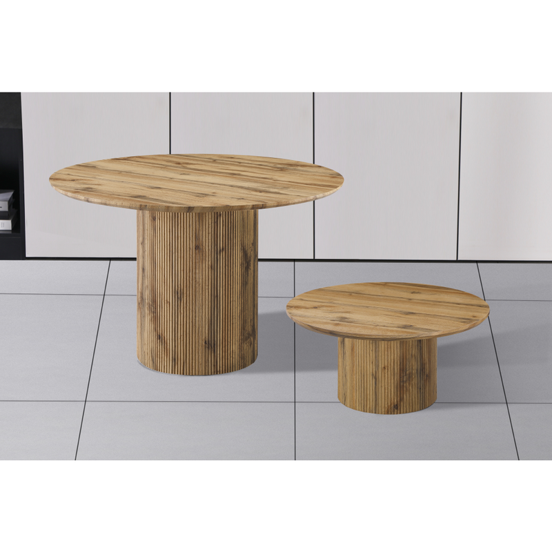 Dohányzóasztal, tölgy, átmérő 80 cm, MAHIR TYP 2