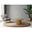 Dohányzóasztal, tölgy, átmérő 80 cm, MAHIR TYP 2