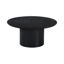 Dohányzóasztal, fekete, átmérő 80 cm, MAHIR TYP 2