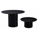 Dohányzóasztal, fekete, átmérő 80 cm, MAHIR TYP 2