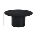 Dohányzóasztal, fekete, átmérő 80 cm, MAHIR TYP 2