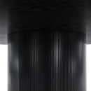 Étkezőasztal, fekete, átmérő 120 cm, MAHIR TYP 2