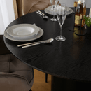 Étkezőasztal, fekete, átmérő 120 cm, MAHIR TYP 2