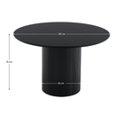Étkezőasztal, fekete, átmérő 120 cm, MAHIR TYP 2