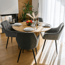 Étkezőasztal, tölgy, átmérő 120 cm, MAHIR TYP 2