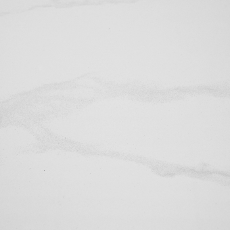 Dohányzóasztal, fehér márvány/MDF, átmérő 80 cm, MAHIR TYP 1