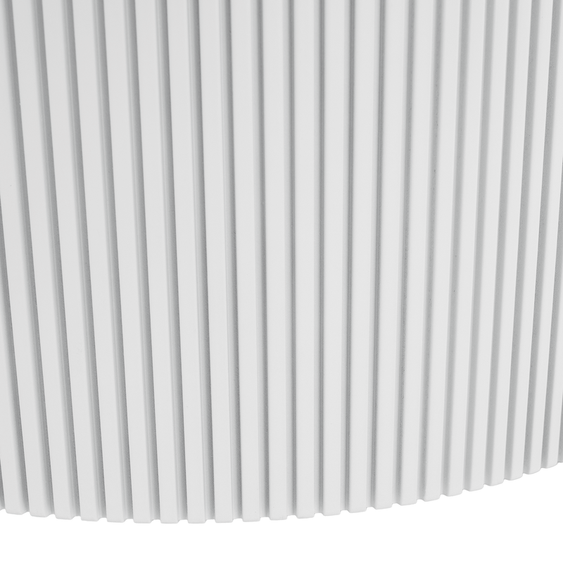 Dohányzóasztal, fehér márvány/MDF, átmérő 80 cm, MAHIR TYP 1