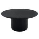 Dohányzóasztal, fekete, átmérő 80 cm, MAHIR TYP 2
