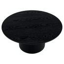 Dohányzóasztal, fekete, átmérő 80 cm, MAHIR TYP 2