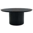 Dohányzóasztal, fekete, átmérő 80 cm, MAHIR TYP 2