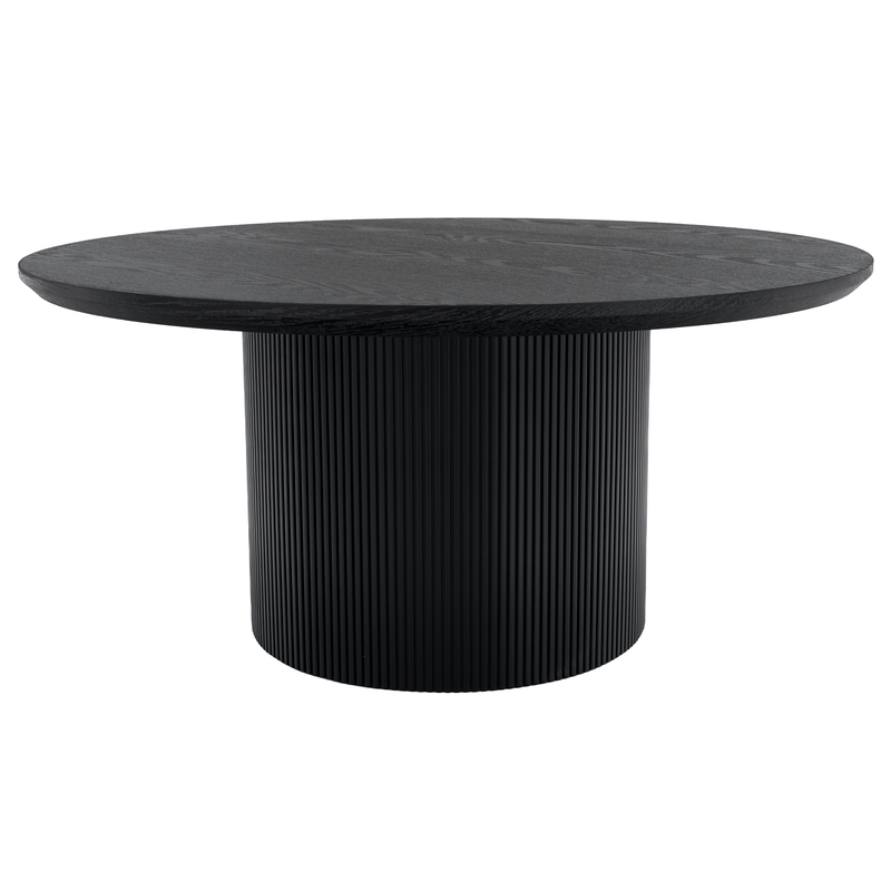 Dohányzóasztal, fekete, átmérő 80 cm, MAHIR TYP 2