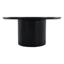 Dohányzóasztal, fekete, átmérő 80 cm, MAHIR TYP 2