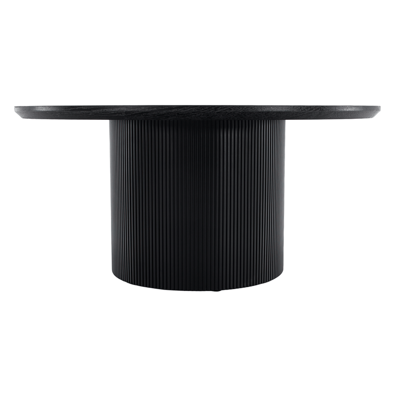 Dohányzóasztal, fekete, átmérő 80 cm, MAHIR TYP 2