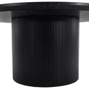 Dohányzóasztal, fekete, átmérő 80 cm, MAHIR TYP 2