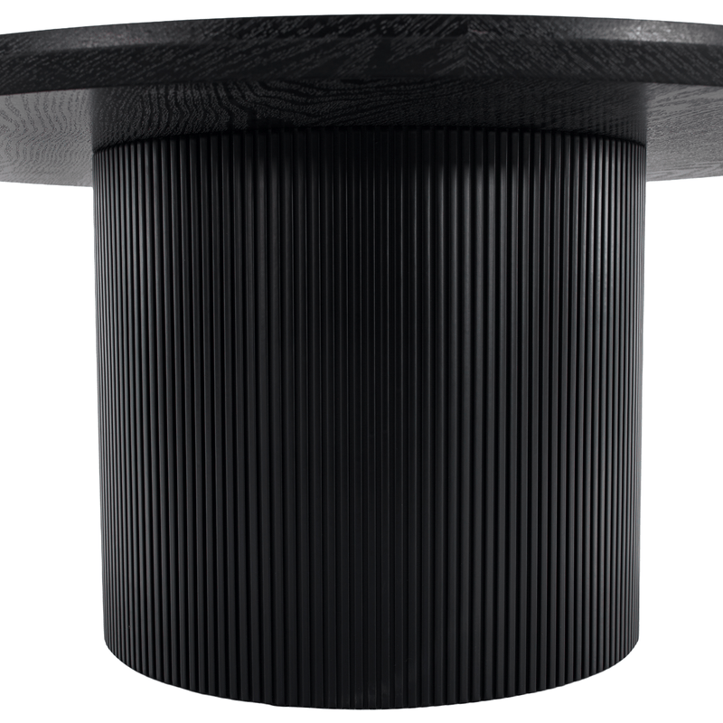 Dohányzóasztal, fekete, átmérő 80 cm, MAHIR TYP 2