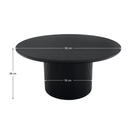 Dohányzóasztal, fekete, átmérő 80 cm, MAHIR TYP 2