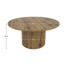 Dohányzóasztal, tölgy, átmérő 80 cm, MAHIR TYP 2