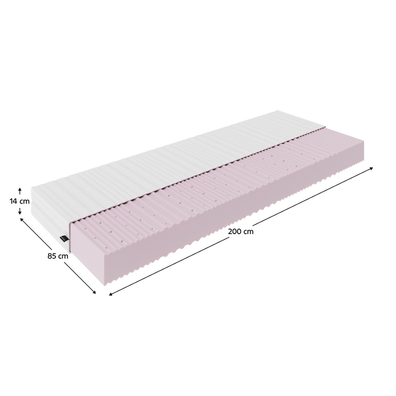 Matrac, habszivacs, 14 cm, 85x200, MAIR