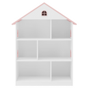 Gyerek könyvespolc, fehér/rózsaszín, MAISON TYP 1