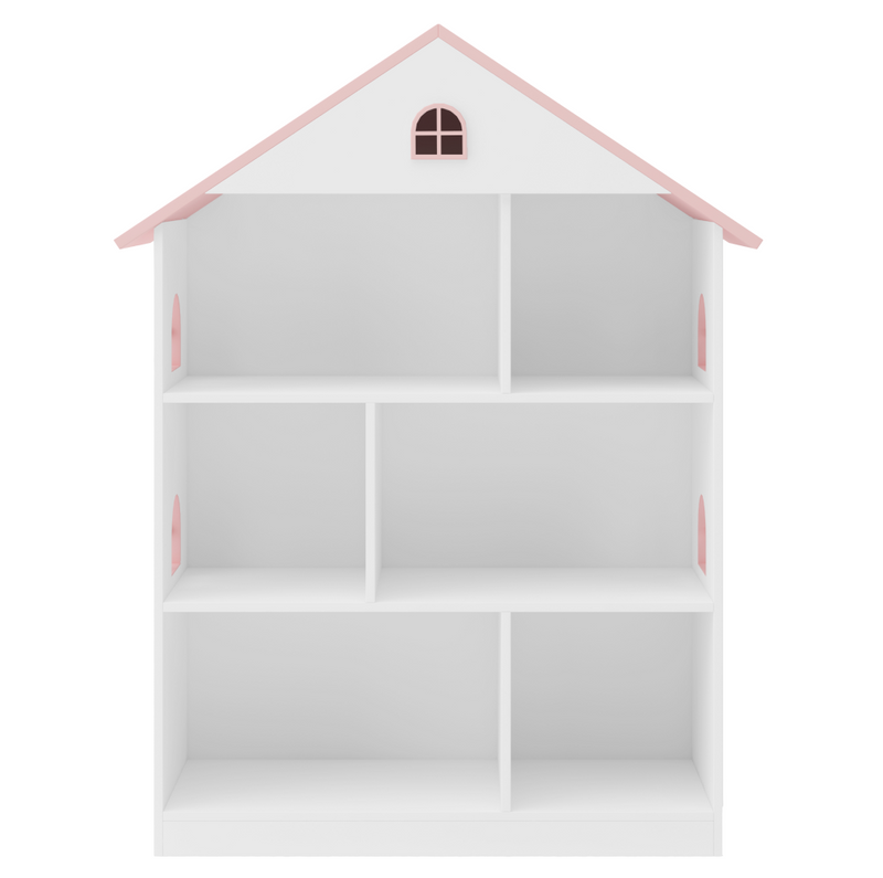 Gyerek könyvespolc, fehér/rózsaszín, MAISON TYP 1