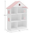 Gyerek könyvespolc, fehér/rózsaszín, MAISON TYP 1