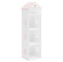 Gyerek könyvespolc, fehér/rózsaszín, MAISON TYP 2