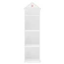 Gyerek könyvespolc, fehér/rózsaszín, MAISON TYP 2