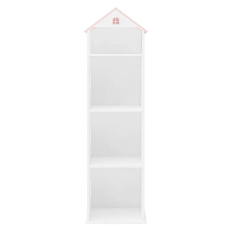 Gyerek könyvespolc, fehér/rózsaszín, MAISON TYP 2