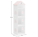 Gyerek könyvespolc, fehér/rózsaszín, MAISON TYP 2