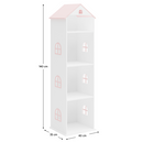 Gyerek könyvespolc, fehér/rózsaszín, MAISON TYP 2