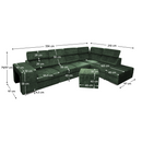 Ülőgarnitúra, smaragdzöld, jobbos, MALAGA BIG