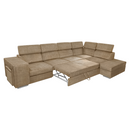 Ülőgarnitúra, bézs, jobbos, MALAGA BIG