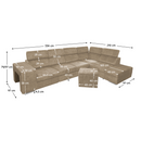 Ülőgarnitúra, bézs, jobbos, MALAGA BIG