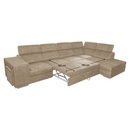 Ülőgarnitúra, bézs, jobbos, MALAGA BIG