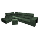 Ülőgarnitúra, smaragdzöld, balos, MALAGA BIG