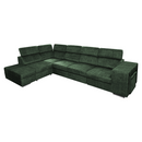 Ülőgarnitúra, smaragdzöld, balos, MALAGA BIG