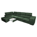 Ülőgarnitúra, smaragdzöld, balos, MALAGA BIG