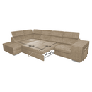 Ülőgarnitúra, bézs, balos, MALAGA BIG