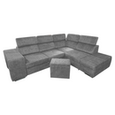 Ülőgarnitúra, szürke, jobbos, MALAGA