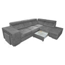 Ülőgarnitúra, szürke, jobbos, MALAGA